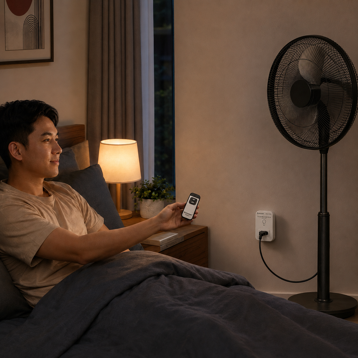 Điều khiển tắt quạt phòng ngủ tiện lợi từ xa
