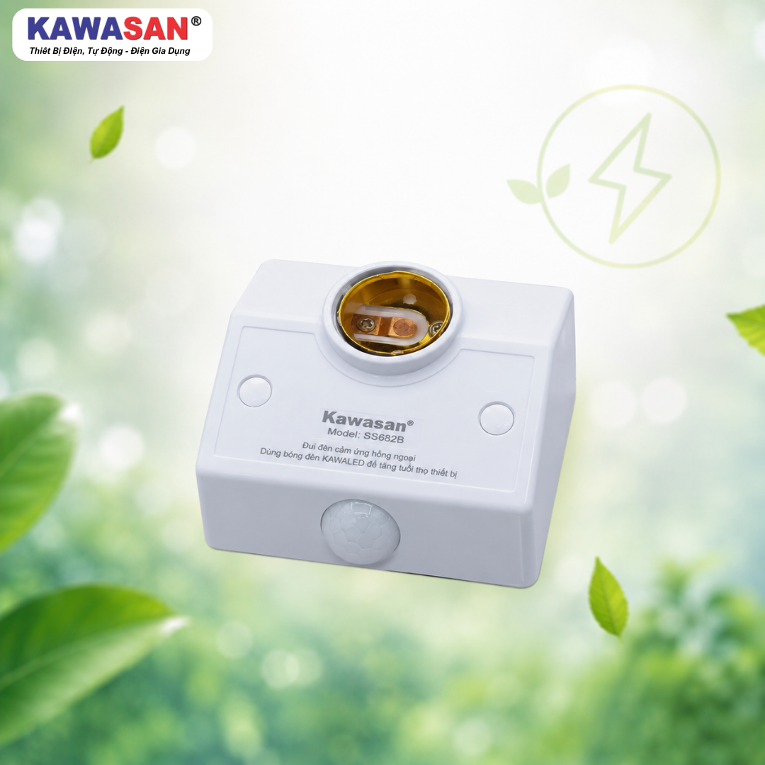 Đui đèn cảm ứng hồng ngoại Kawasan SS682B