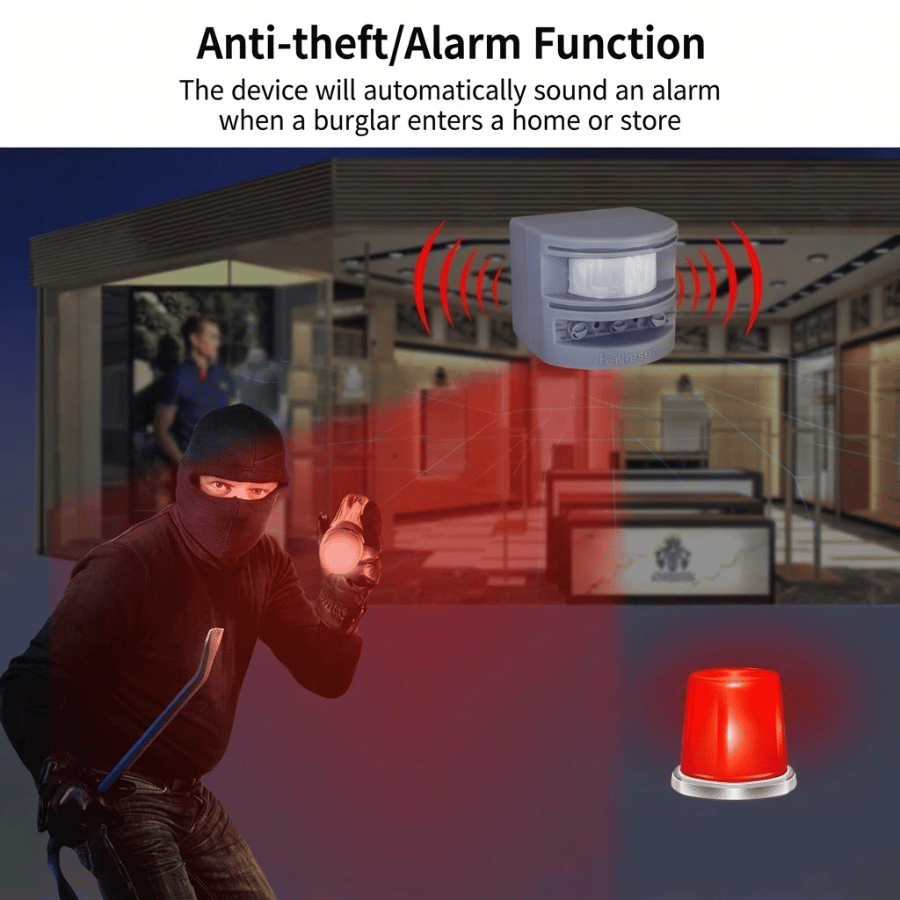 When motion is detected, the sensor immediately activates the local siren. Khi có chuyển động cảm biến sẽ tự động hú còi tại chỗ ngay
