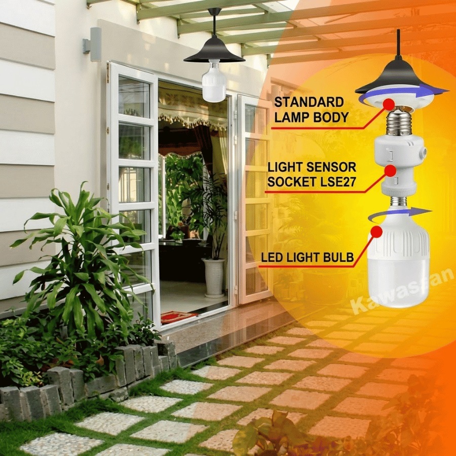 Dễ dàng lắp vào đui đèn và bóng thường E27 