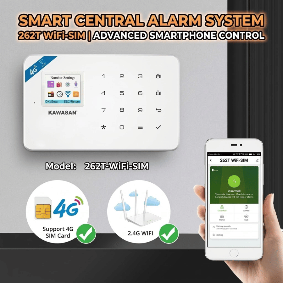 Thông báo có trộm qua App Kawa Smart và gọi đến 6 số đã cài đặt sẵn