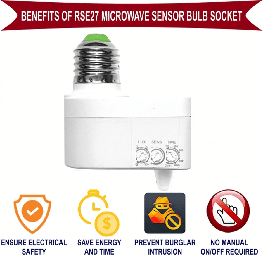Benefits of the Kawasan RSE27 sensor lamp holder Lợi ích đui đèn cảm ứng Kawasan RSE27