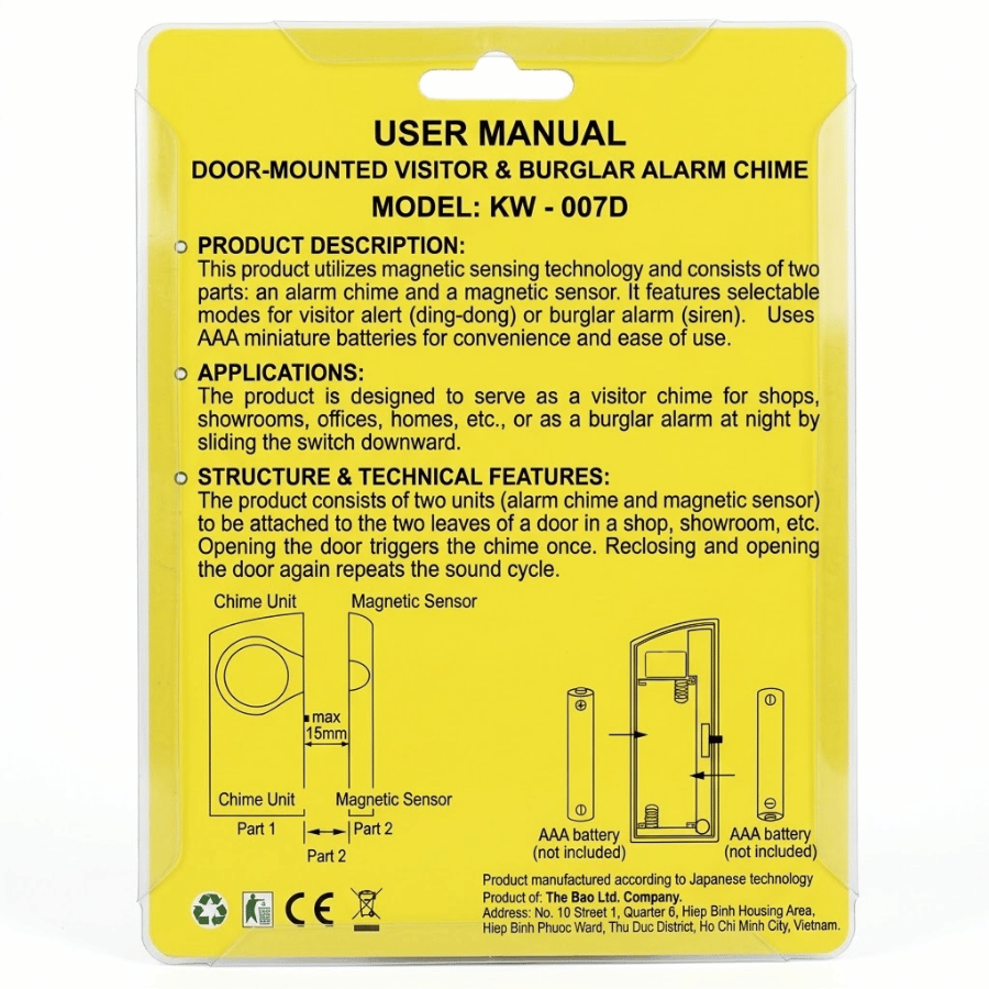 Product information is printed in Vietnamese for easier use. Thông tin được in bằng tiếng Việt giúp khách hàng dễ dàng sử dụng