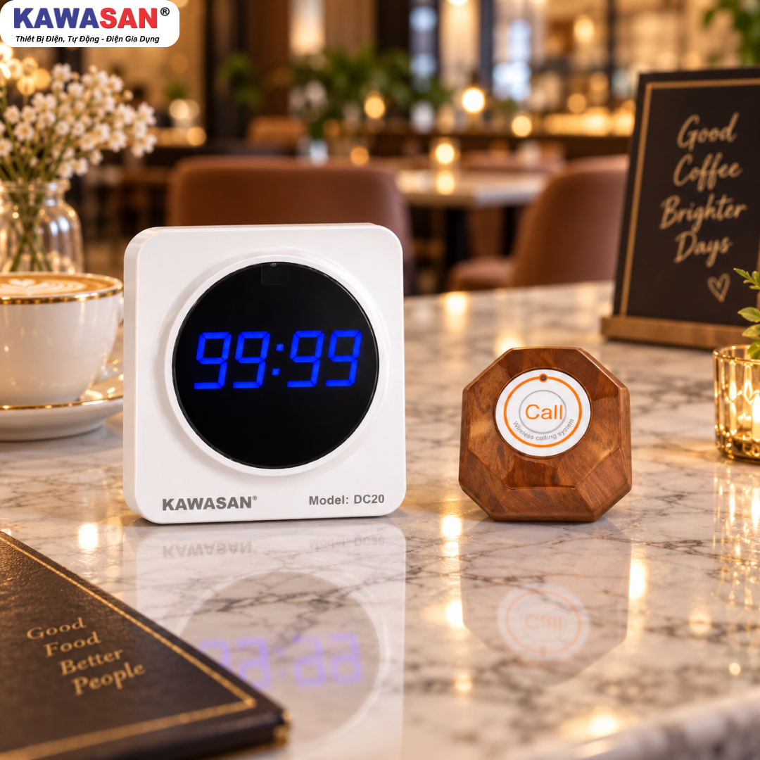 Bộ chuông gọi phục vụ không dây Kawasan DC20-EB02