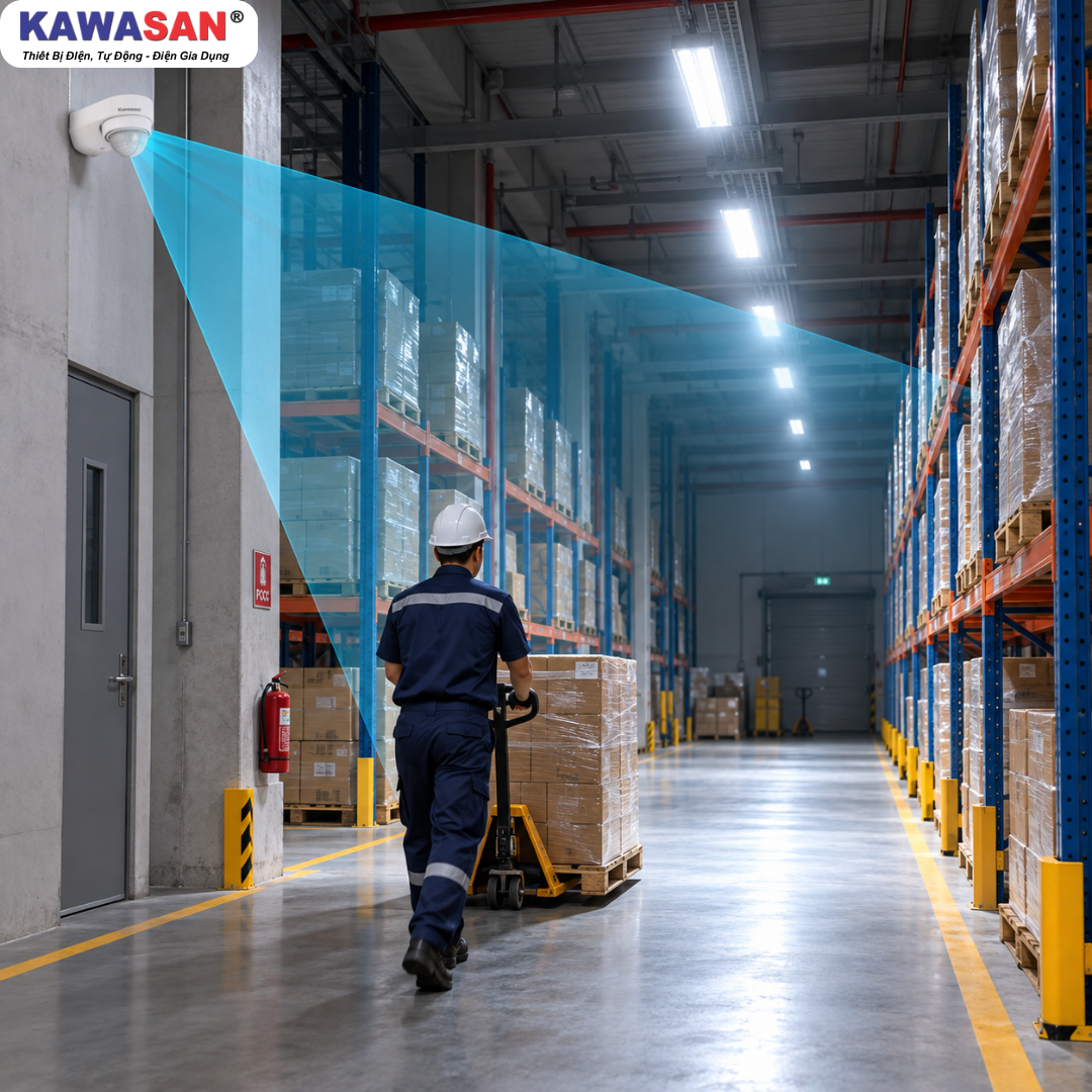Cảm biến chuyển động KW-SS782B Kawasan lắp đặt trong nhà kho
