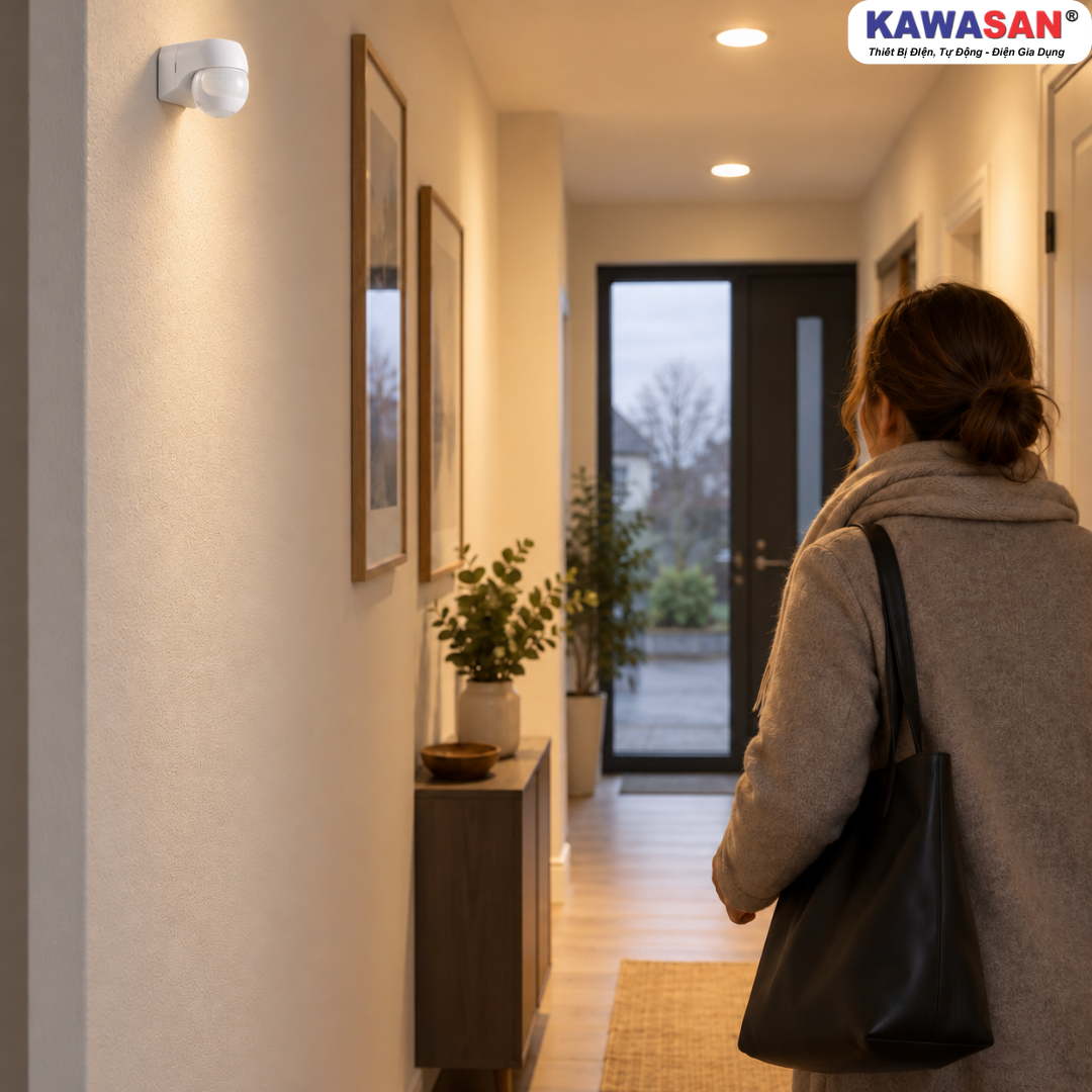 Công tắc cảm biến chuyển động KW-SS80M chiếu sáng hành lang gia đình