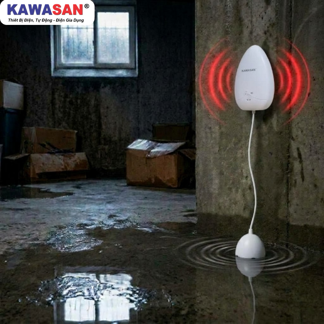 Cảm biến ngập nước WA01 Kawasan cảnh báo nước dâng ở kho chứa đồ