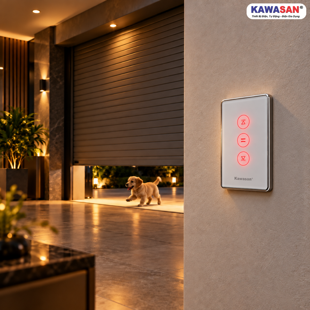 Đèn LED phát sáng dịu nhẹ giúp bạn dễ dàng định vị công tắc trong đêm tối
