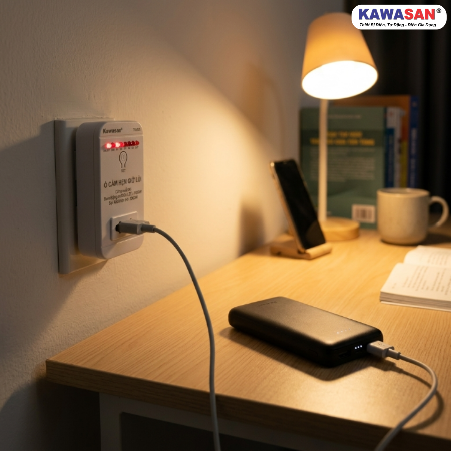Ổ cắm hẹn giờ TC02D Kawasan tự động ngắt sạc cho các thiết bị di động