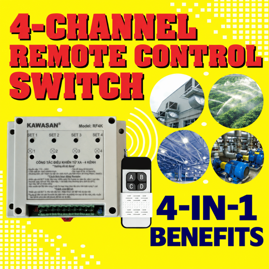 The device can be paired with up to 16 remote controls for remote operation. Công suất lớn có thể tích hợp tối đa 16 remote điều khiển từ xa
