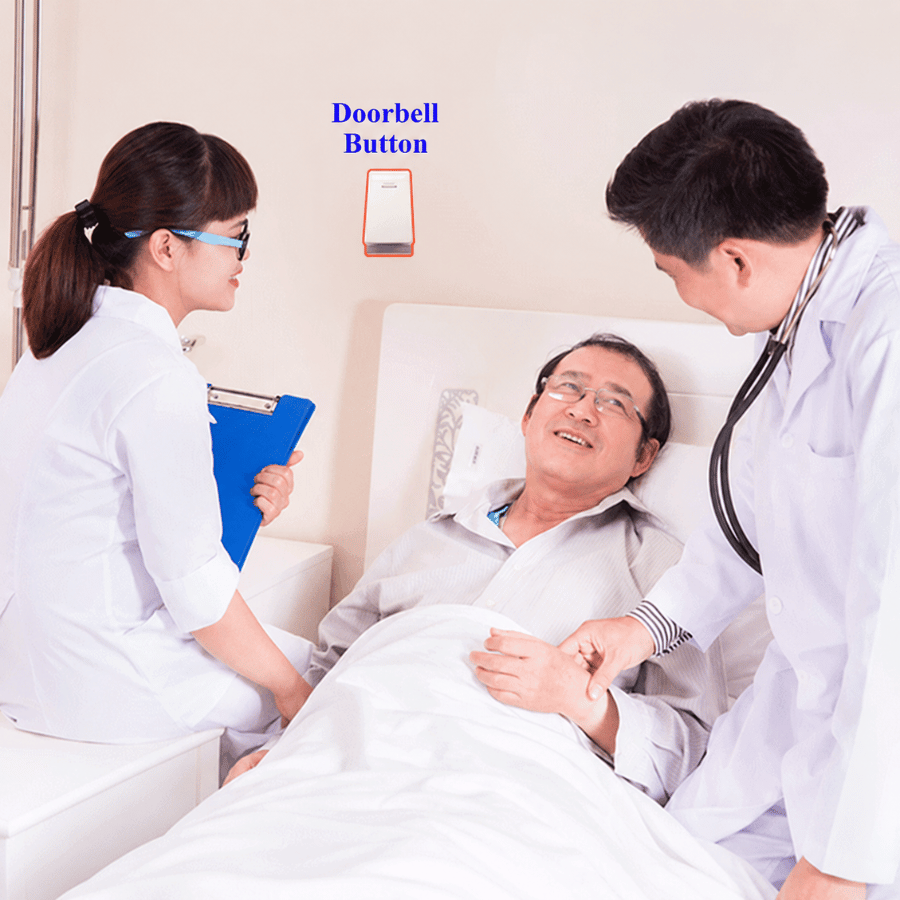 Elderly or sick people can press the button to call for timely assistance. Người già khi đau bệnh có thể nhấn nút gọi người hỗ trợ kịp thời