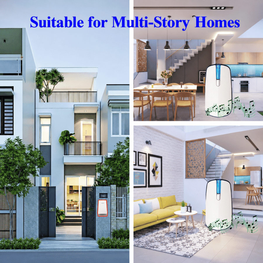 Wireless electric doorbells are suitable for multi-storey houses. Chuông điện không dây thích hợp dùng cho các nhà nhiều tầng