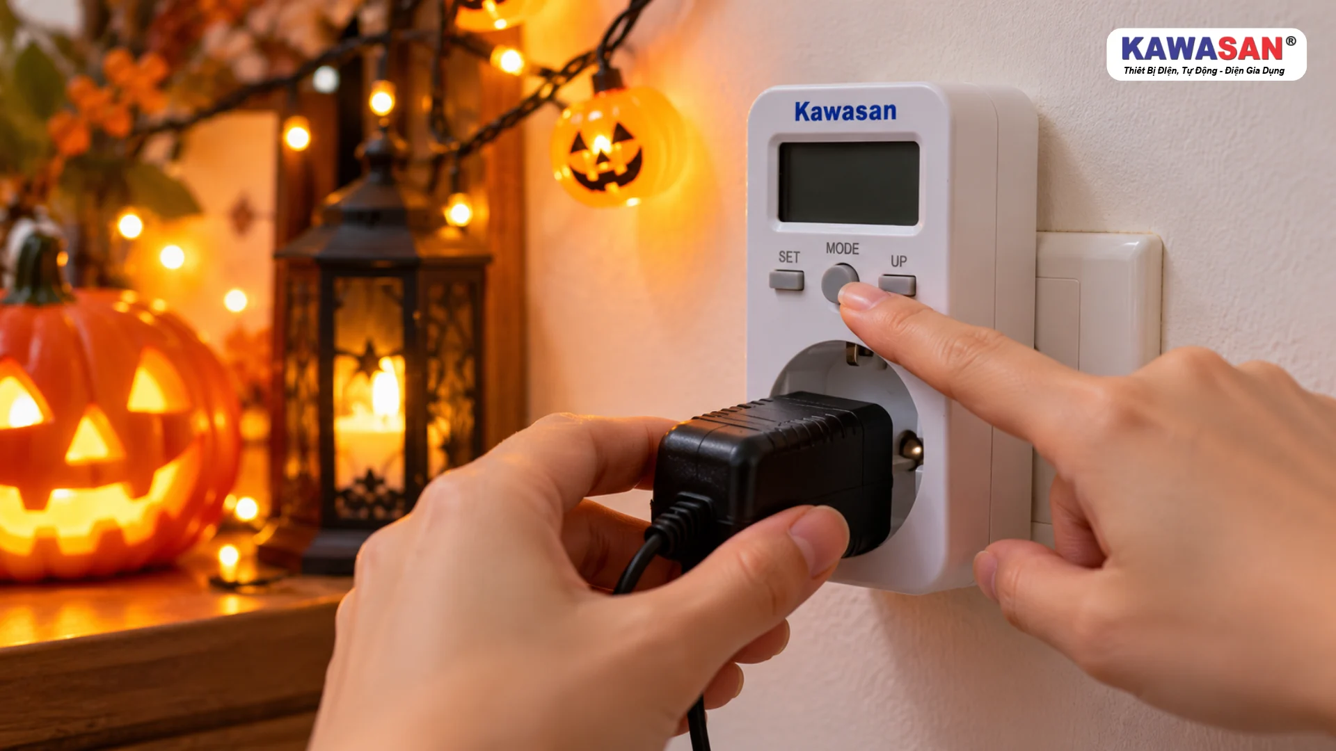 Hướng dẫn sử dụng ổ cắm đo công suất KAWASAN EN106 để kiểm tra điện năng đèn LED.